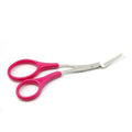 1pcs Eyebrow Trimmer Scissors Comb Eyelash Hair Scissors Clips Shaping Eyebrow Razor Grooming wenkbrauw trimmer 5 Color HIP 07Rose Red