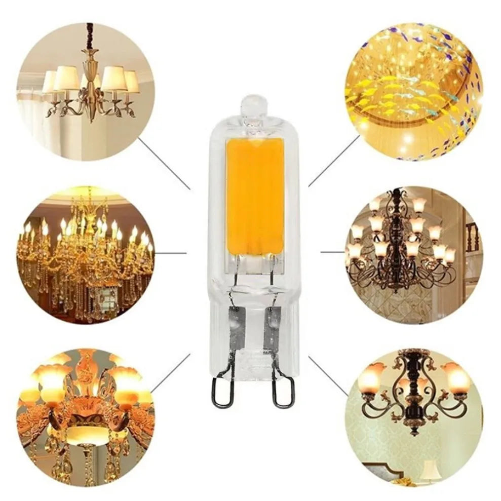 10-Pack G9 LED COB Bulbs 7W–15W 220V Super Bright Glass Lamp LED Light Bulbs HIP