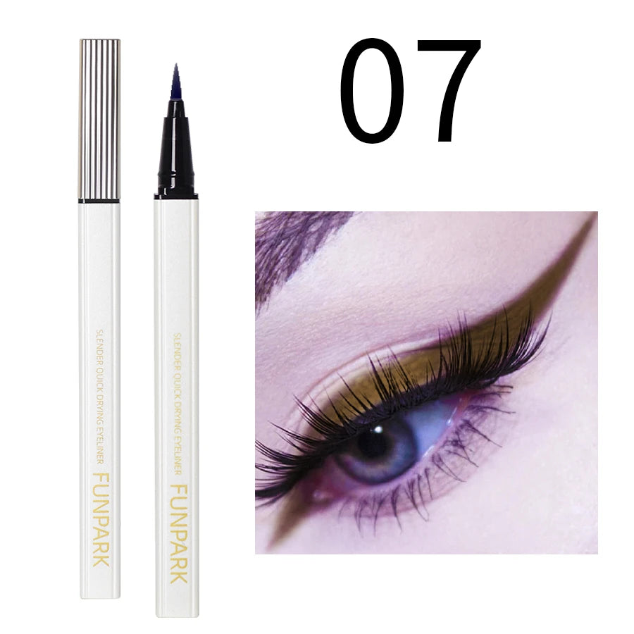 FUNPARK Brown Liquid Eyeliner – Waterproof, Quick-Dry Pen Liquid Eyeliner Pen HIP