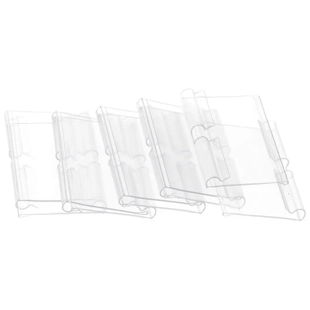 50-Pack Clear Clip-On Label Holders for Shelves & Storage Shelf Label Holders HIP
