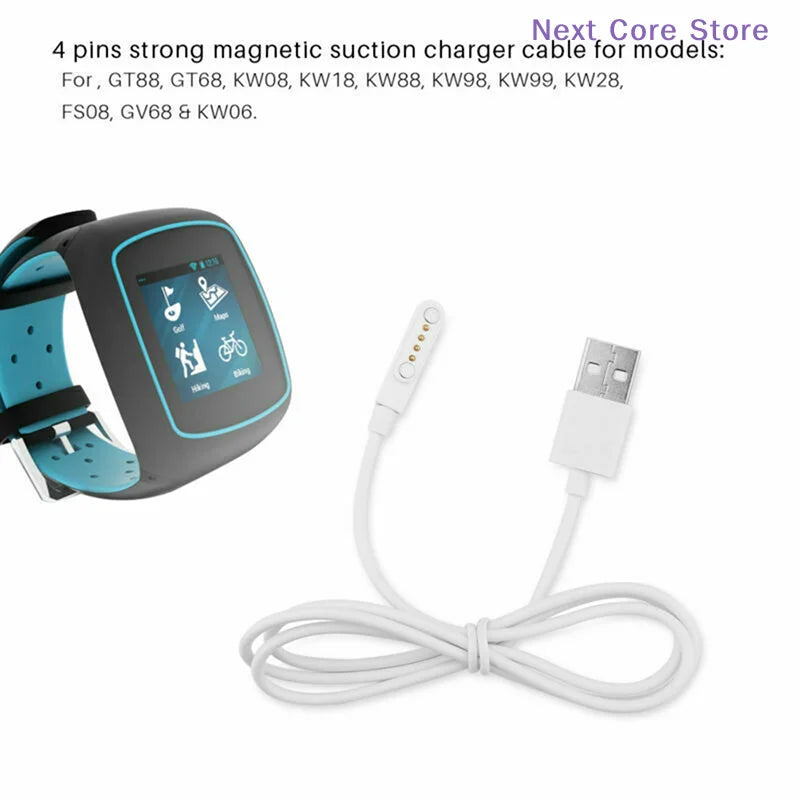 4-Pin Magnetic USB Charging Cable – KW88 Smart Watch Smart Watch Charger HIP