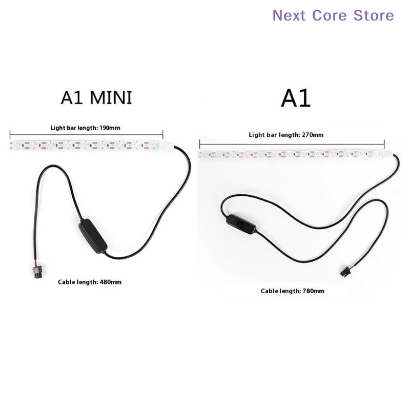 LED Light Strip for Bambu Lab A1 & A1 Mini – Ra95 24V White 3D Printer LED Strip HIP