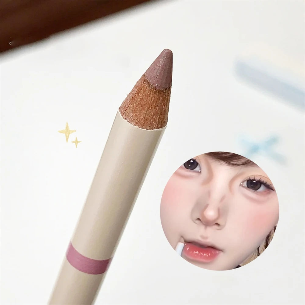 2-in-1 Pink Purple Matte Under Eye Pencil Aegyo Sal Highlighter Lying Silkworm Pen Eye Makeup Easy To Use Eyeshadow Cosmetic HIP