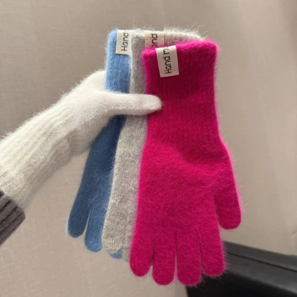 Women's Knit Touch Screen Winter Gloves – Candy Colors Winter Knit Gloves HIP