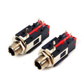 2Pcs 6.35mm 1/4" 5-Pin Female Audio Jack Panel Mount Connector Audio Jack Connector HIP dual channel