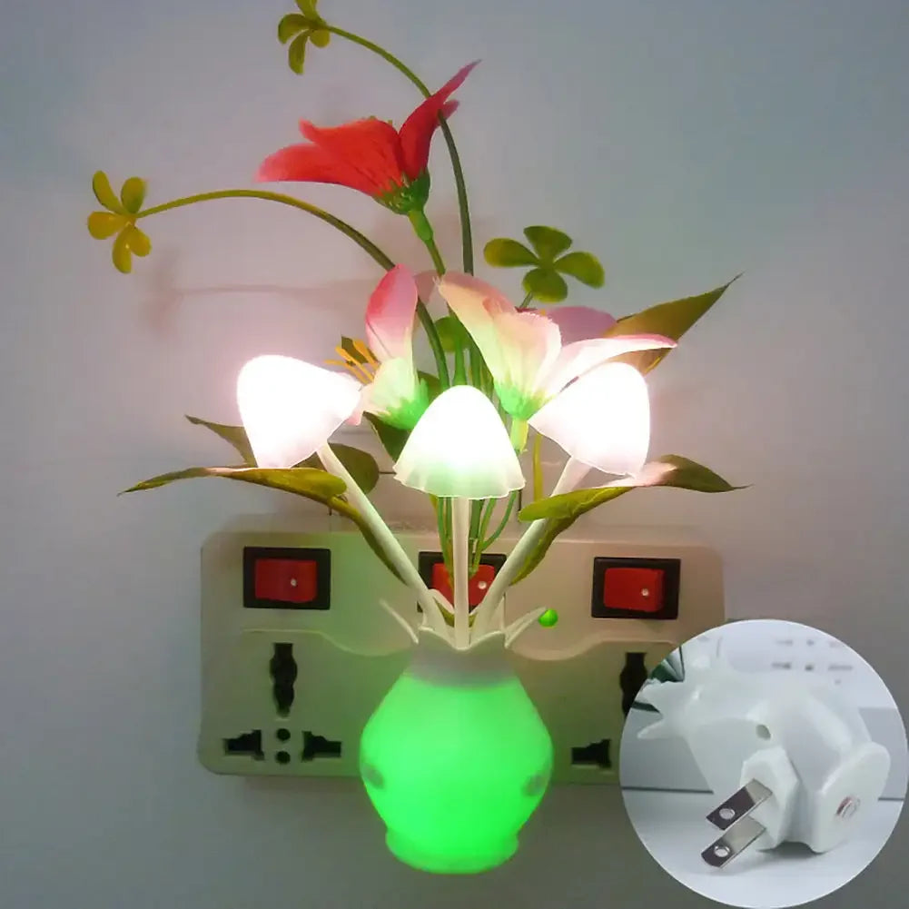 New Mushroom Lamp Novelty Night Light Fungus Luminaria Lamp LED 3 Colorful LED Night Lights Sensor 220v Fungus Luminaria Lamp HIP