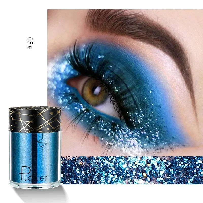 New Glitter Eye Shadow Professional Makeup Monochrome Shining Eyeshadow Sequins Universal Party Cosmetic HIP 05