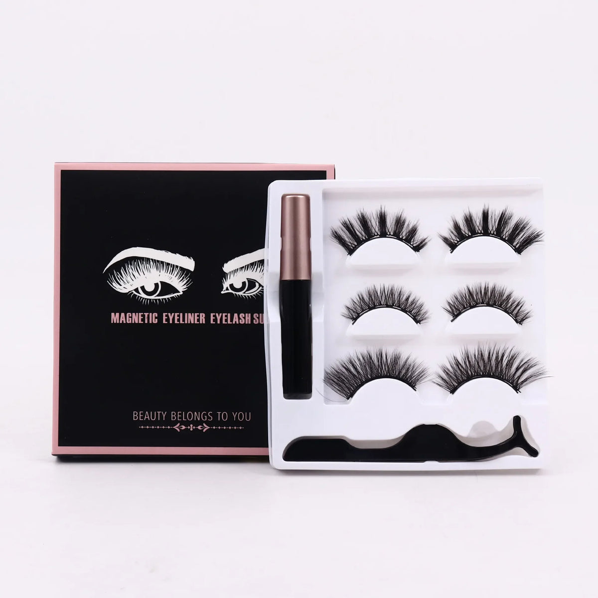 Magnetic Volume Eyelashes Box Package Set Full Strip 5/7/10 Pair Synthetic Natural Cilia False Dramatic Thick Eye Lashes Makeup HIP 3Pair 019 018 017