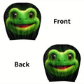 Fuzzy Frog Print Car Headrest Covers – Set of 2 | Black Car Headrest Covers HIP black