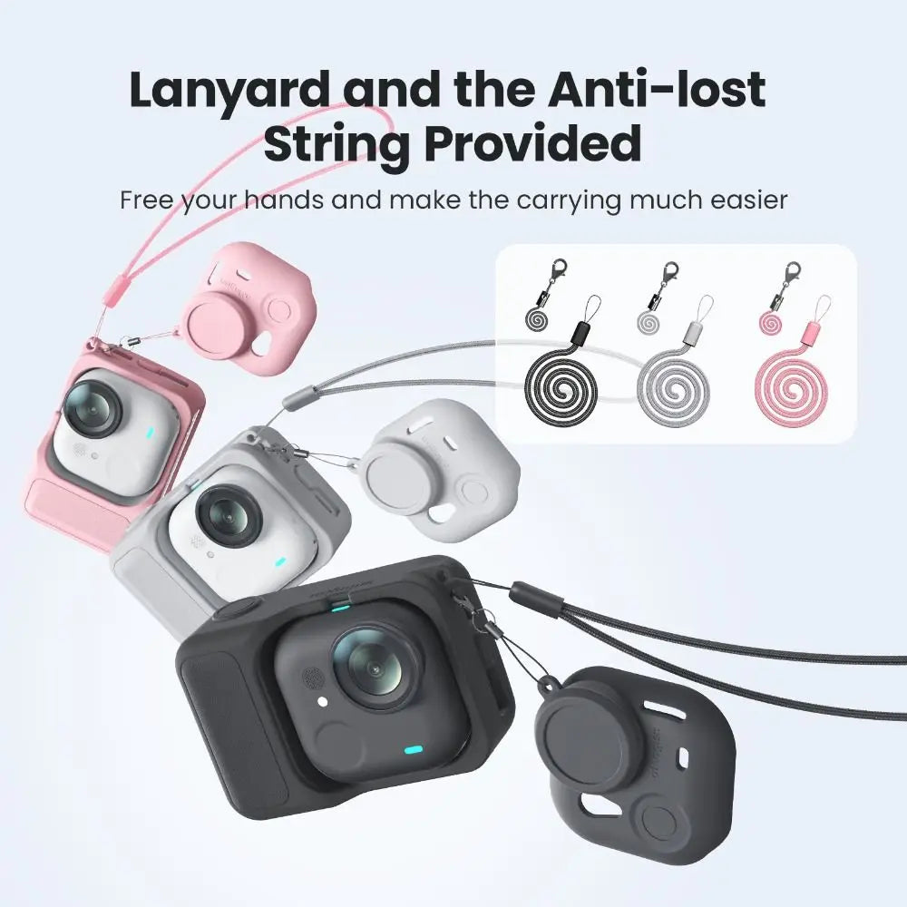 Silicone Case & Lens Cap for Insta360 Go Ultra | Anti-Lost Camera Protective Case HIP