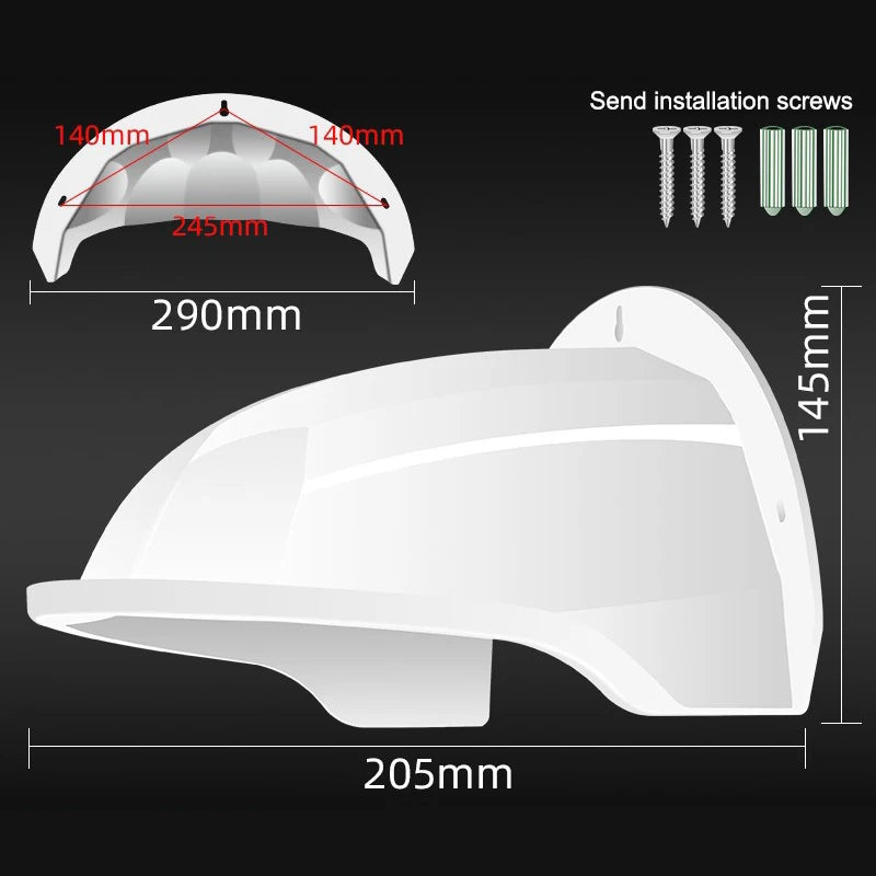Universal Outdoor Camera Sun Rain Shield Cover – ABS Camera Weather Shield HIP white