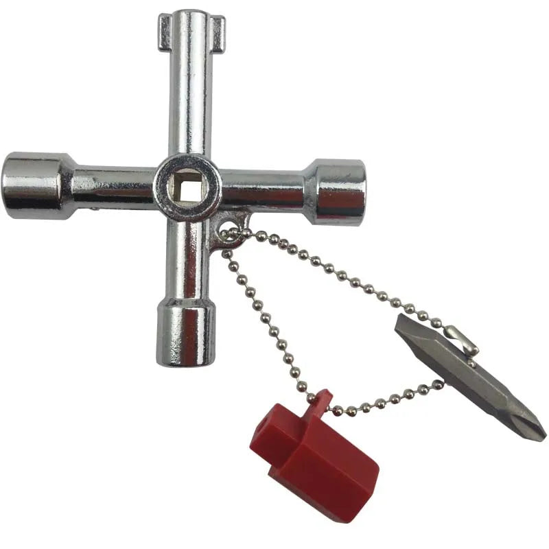 4-in-1 Multi-Function Key Wrench – Zinc Alloy Mini Tool Multi-Function Wrench HIP