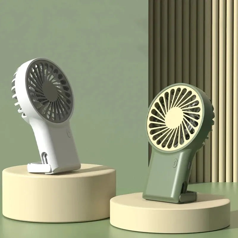 Handheld Small Fan Mini Portable Hook USB Charging Desktop Office Student Summer Heat Relief Silent Handheld Fan HIP