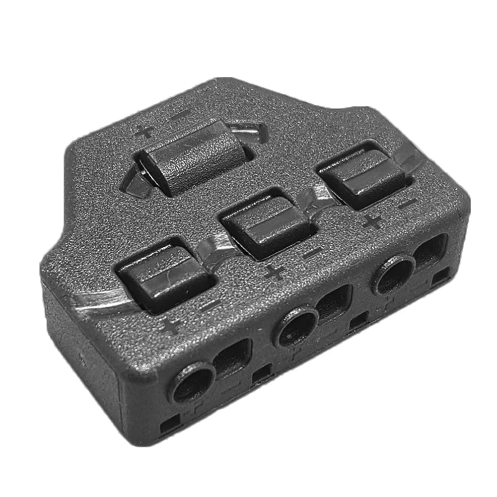 6 Ports Out Line Splitter Quick Connect Low Voltage Wire Splitter Distribution Block For Lighting Led Strip Connection Terminal HIP 3 Ports