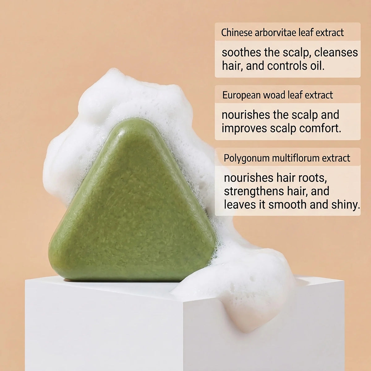 Natural Volumizing Shampoo Bar – Moisturizing & Frizz Control Solid Shampoo Bar HIP