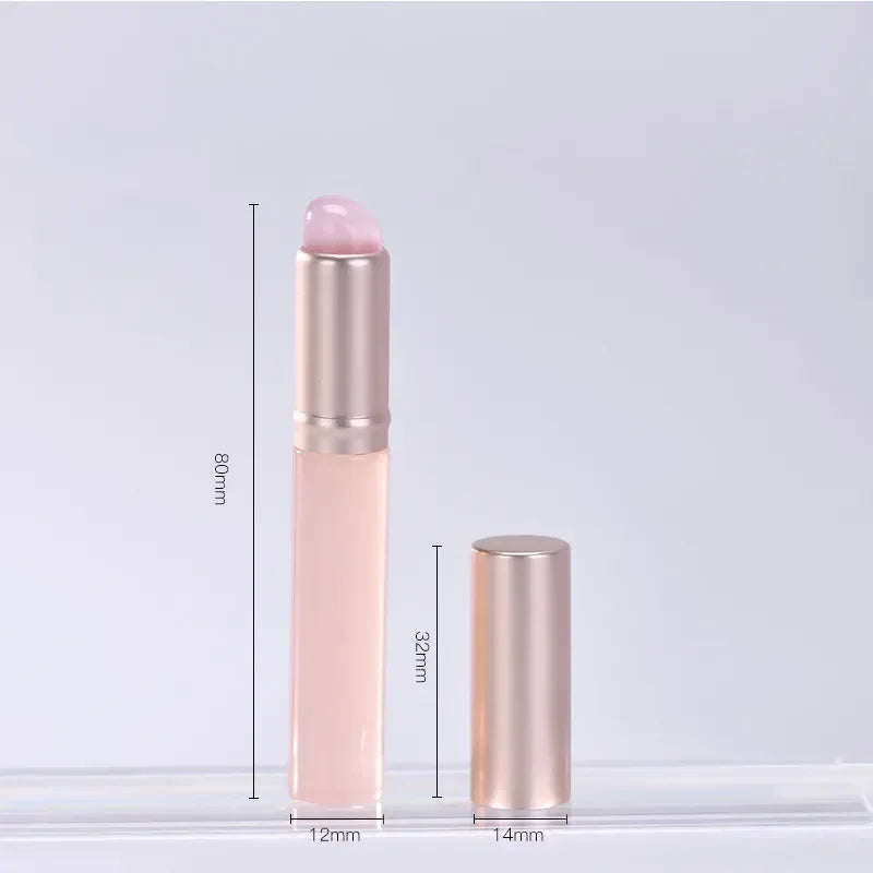 Silicone Round Head Lip Brush – Pro Lipstick Applicator | RUZOFO Lip Applicator Brush HIP C720-Pink head1pcs