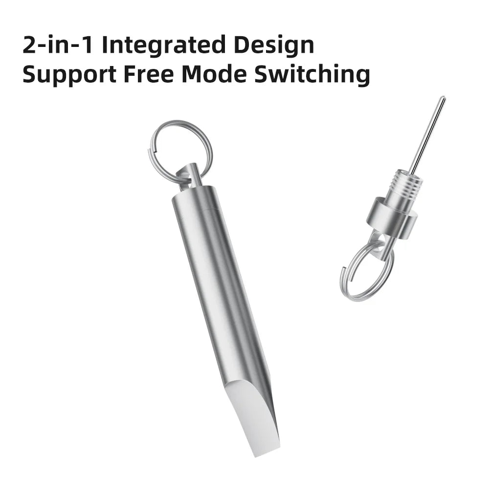 2-in-1 SIM Card Ejector Keychain Tool – Aluminum Alloy Multitool Keychain HIP