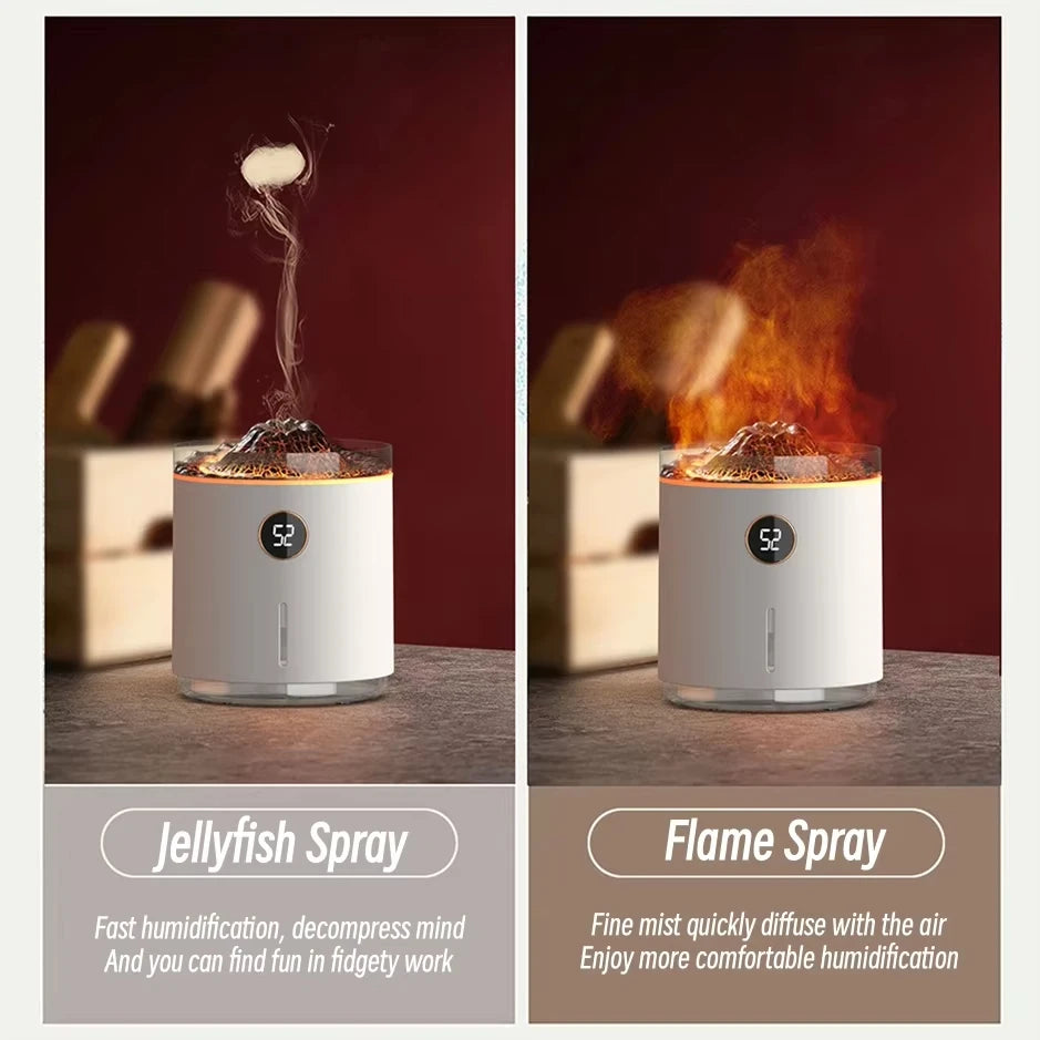 350ml Volcano Flame USB Humidifier & Aroma Diffuser | HIP Ultrasonic Humidifier Diffuser HIP