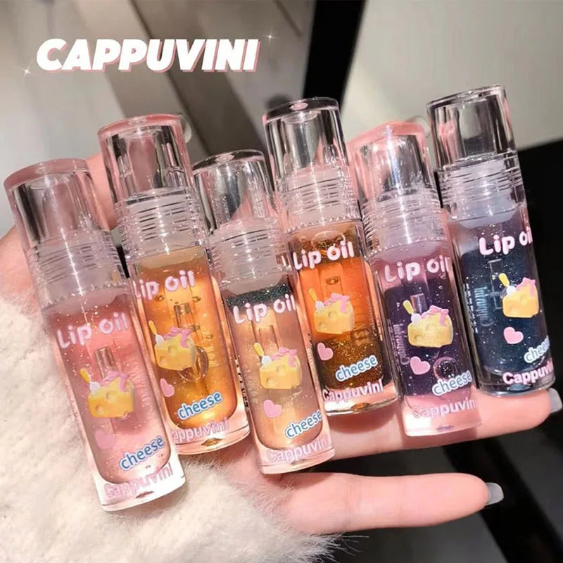 1/3pcs Crystal Jelly Lip Oil Moisturizing Transparent Lip Plumper Glitter Clear Fruit Lipgloss Hydrating Liquid Lipstick Makeup HIP