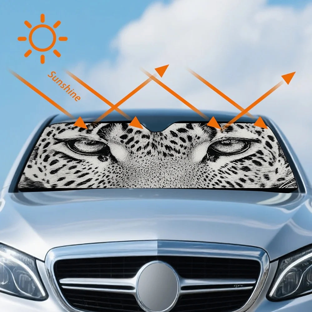 Leopard Gaze Car Sunshade – Foldable + 4 Suction Cups Car Sunshade HIP