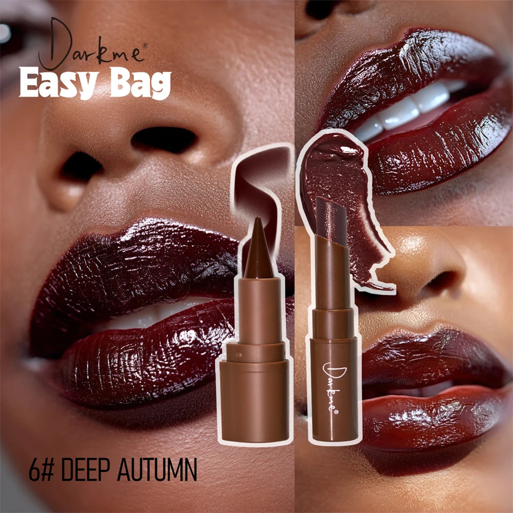 Tapered Tip Matte Lip Liner Pencil & Pearlescent Lipstick Set Long Lasting Waterproof Sparkling Professional Lip Makeup Duo HIP 06