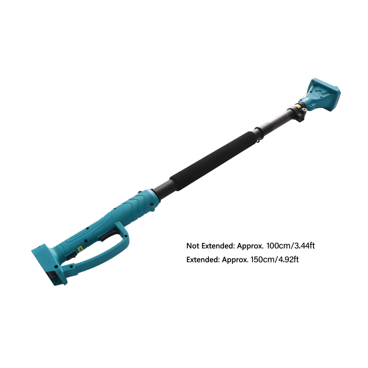 Cordless Pruning Shears Extension Pole Anti Slip Handle Rotating Head Electric Tree Pruner Pole 4.92 Ft Length for Garden Blue HIP