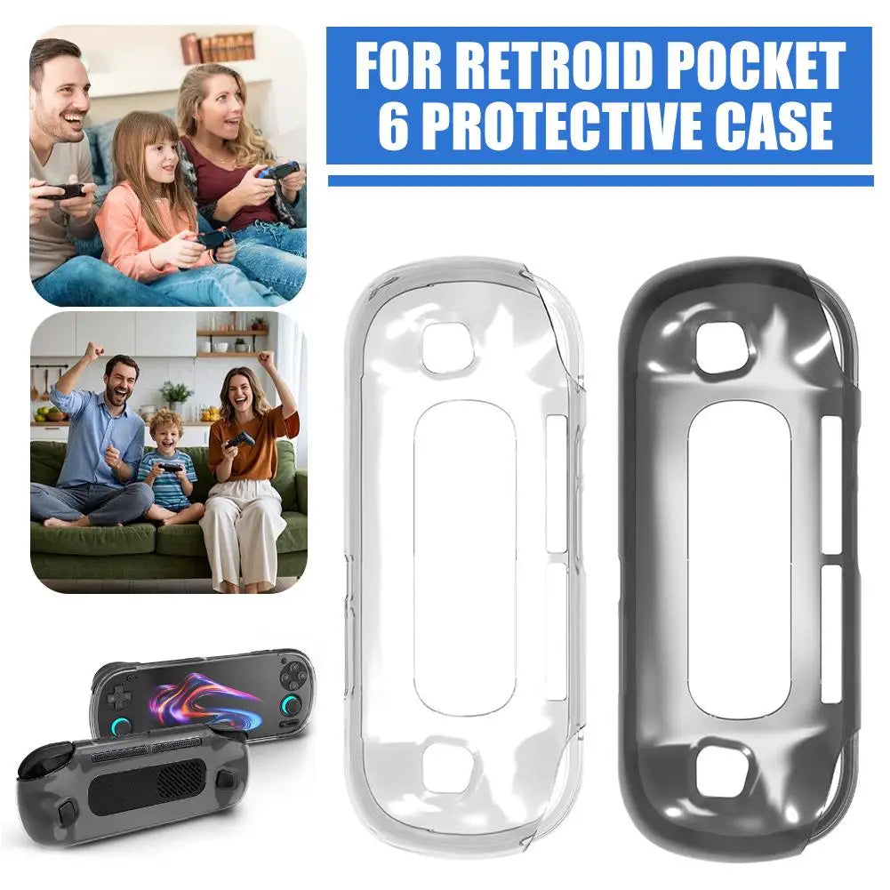Clear TPU Protective Case For Retroid Pocket 6 RP6 Soft Rubber Shell Skin Guard Sleeve Shockproof Cover For Retroid Pocket 6 HIP