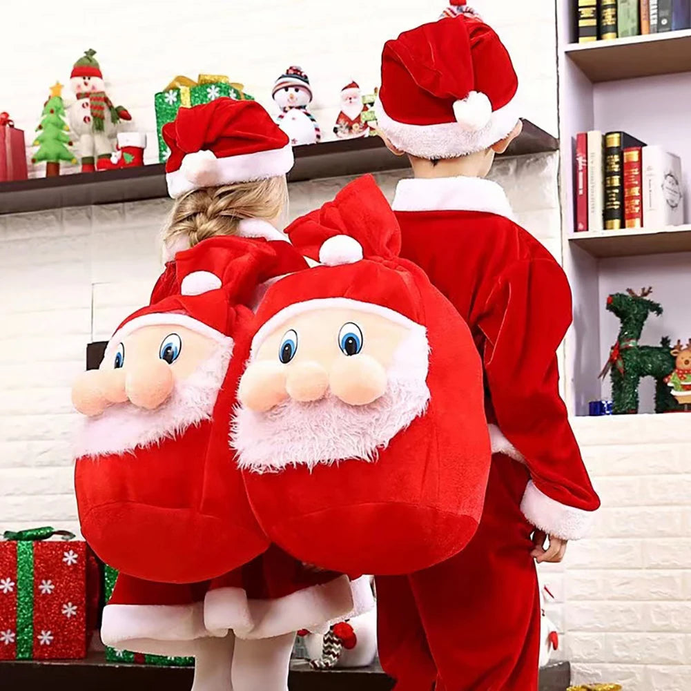 1PCS Velvet Santa Sack Velvet Reusable Christmas Bags Drawstring for Gifts Wrapping Large Xmas Bags for Presents HIP