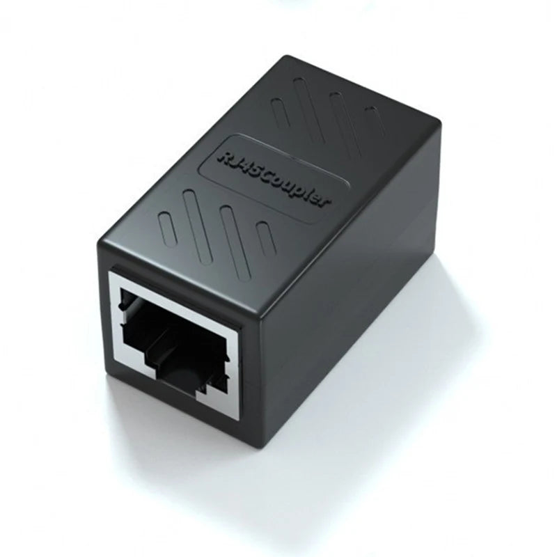 OULLX RJ45 Female to Female Ethernet Coupler – CAT5 CAT6 Network Coupler Adapter HIP black