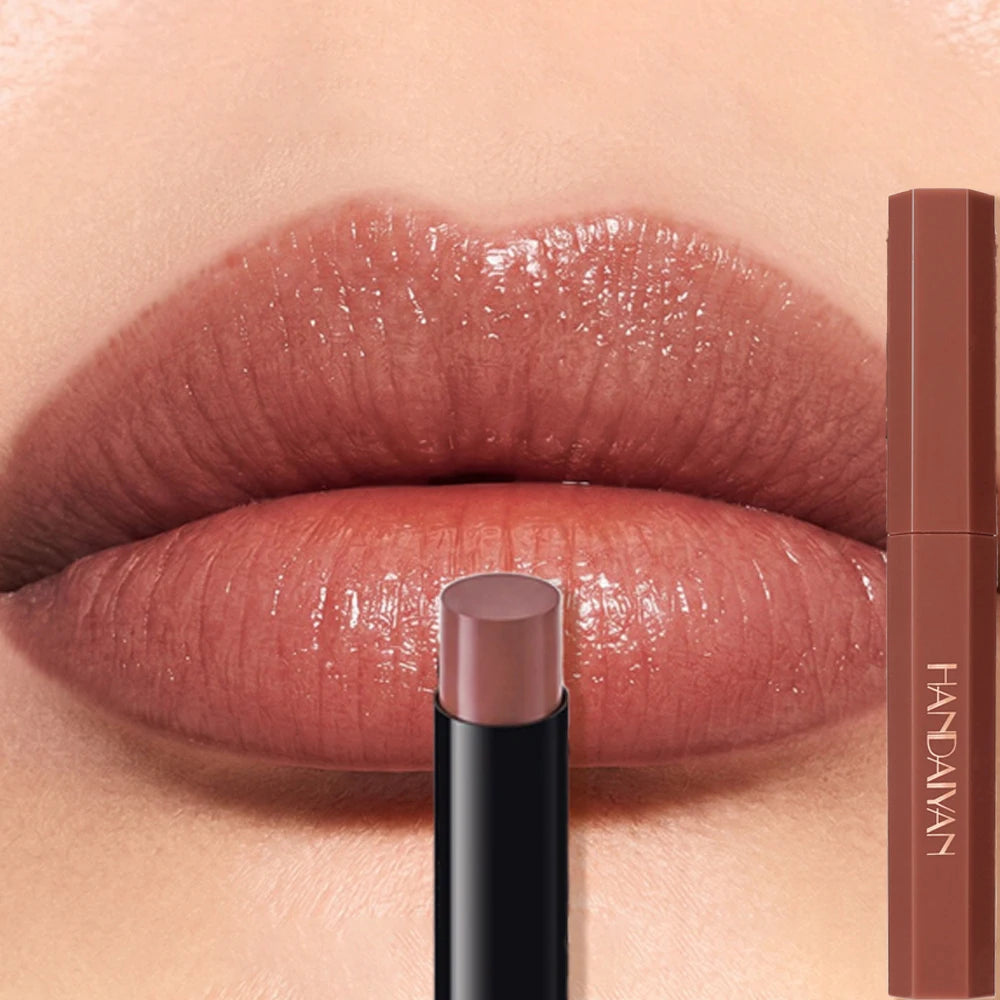 6 Colors Lipstick Pen Waterproof Moisturizing Water Gloss Lipstick Non-stick Cup Makeup Hexagonal Lip Liner Pen Beauty Cosmetics HIP 06
