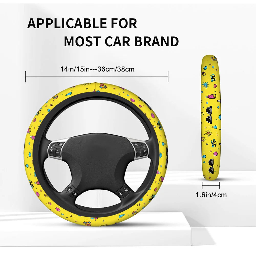 Summer Fun Steering Wheel Cover – Fits Most Vehicles Steering Wheel Cover HIP SILVER