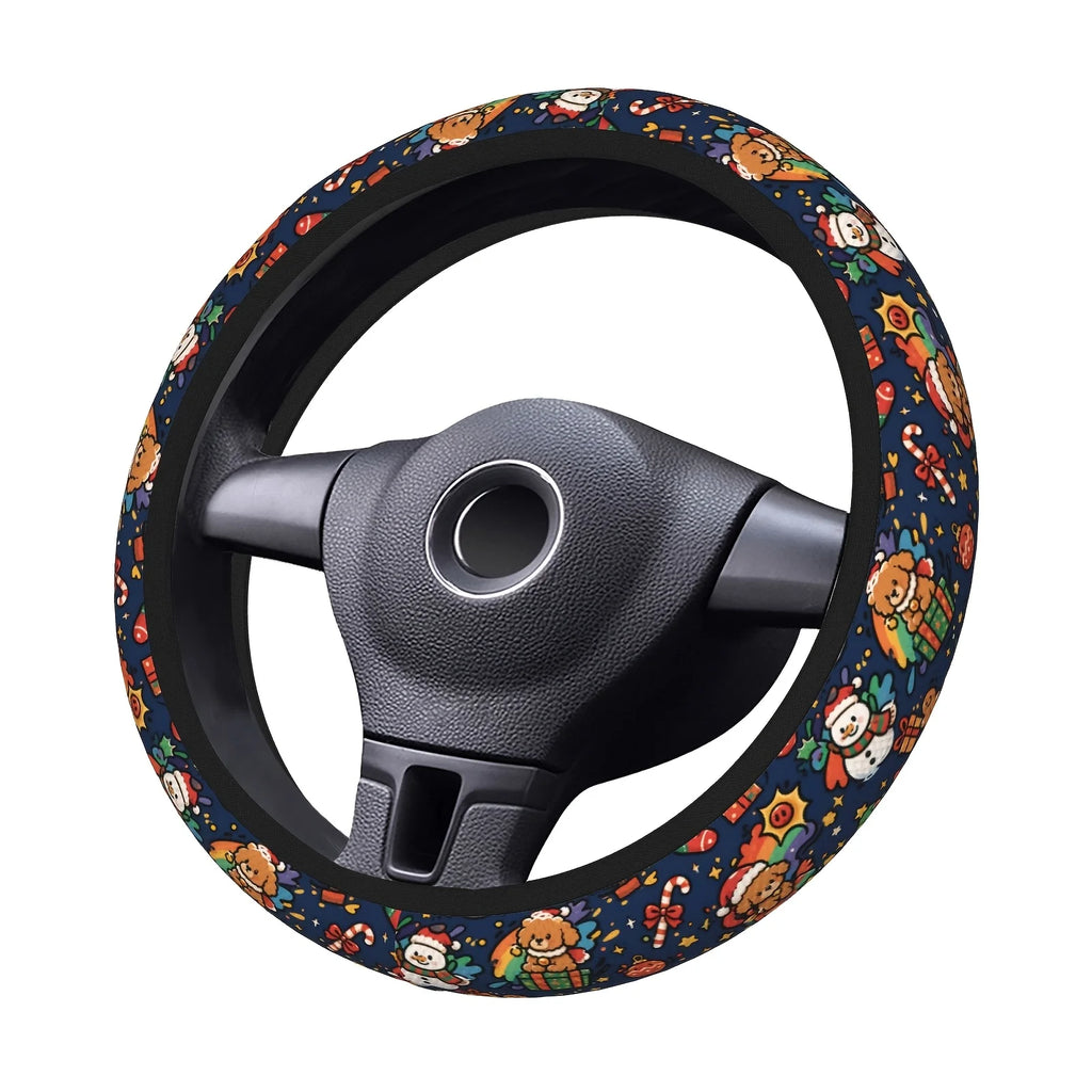 Christmas Steering Wheel Cover – 15 Inch Polyester | HIP Steering Wheel Cover HIP