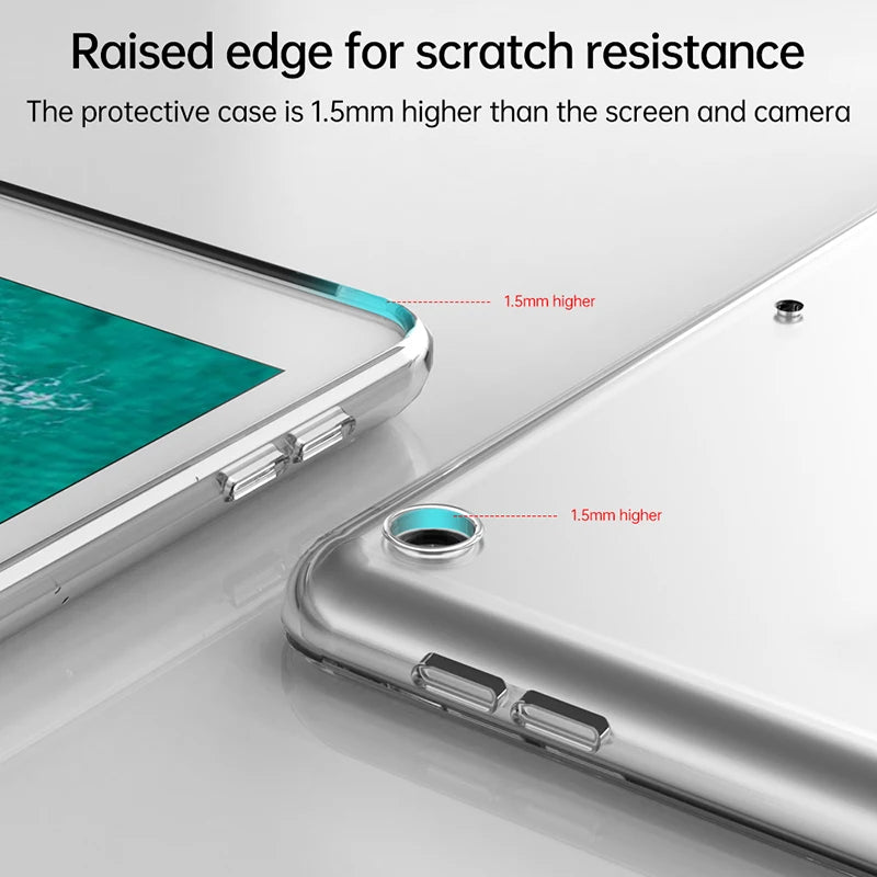 Shockproof Silicone iPad Case – Clear Flexible Cover Tablet Case HIP