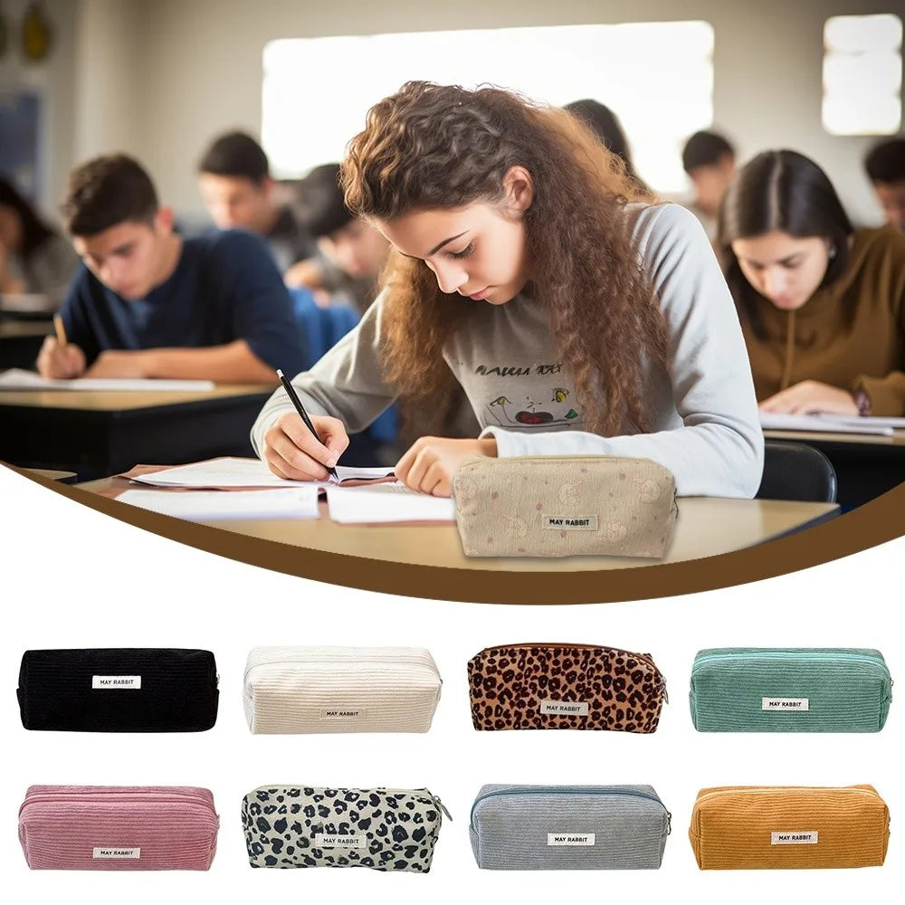 Large Corduroy Pencil Case – Multifunctional Pen Bag Pencil Case HIP