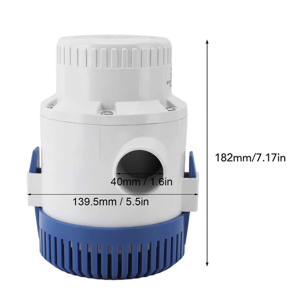 3700GPH Bilge Pump Electric Bilge Pump 3700 GPH Boat Marine Plumbing Electric Bilge Pump Efficient Low Noise Overheat Prevention HIP
