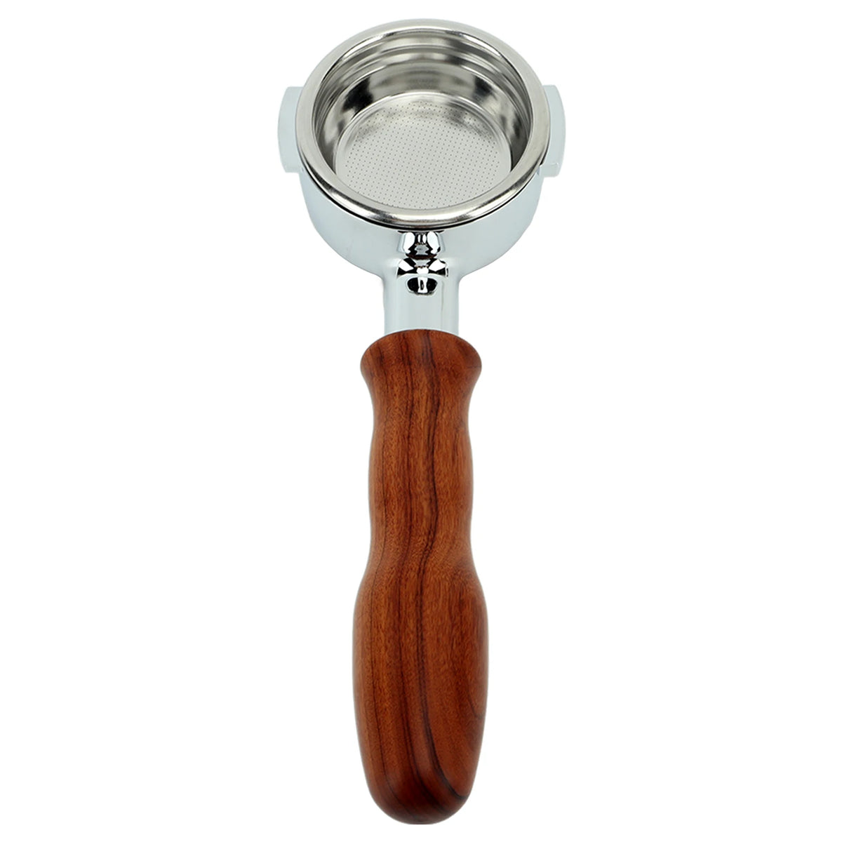 Portafilter Filter Handle Coffee Portafilter 58 mm E61 Single Layer Filter Bottomless Handlheld Portafilter for Home Coffee Shop HIP Brown