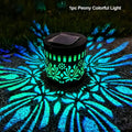 Solar Outdoor Waterproof LED Wall Light Garden Lawn Fence Light Backyard Decoration Outdoor Decoration Front Door HIP Peony Colorful Light