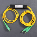 1x2 FTTH Fiber Optic Splitter Box APC Tapered – Low Loss Fiber Optic Splitter HIP No plug Yellow