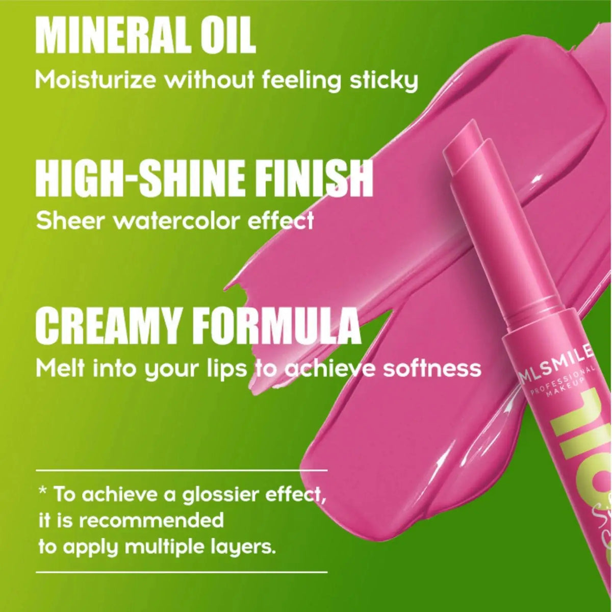 MLSMILE 3-Piece Moisturizing Mirror Lip Gloss Set | Long-Lasting Lip Gloss Set HIP