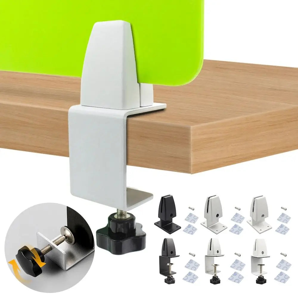 Aluminum Alloy Desk Baffle Clip & Glass Partition Clamp Desk Partition Clamp HIP