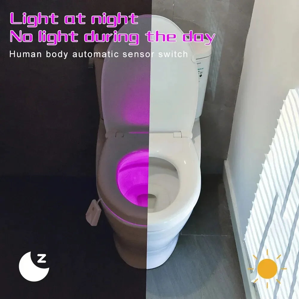 7-Color Motion Sensor Toilet Night Light & Star Projector LED Toilet Night Light HIP