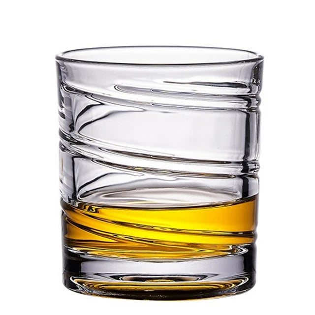 280ml Rotating Whiskey Glass – Old Fashioned Bourbon Cocktail Whiskey Glass HIP 1pcs 280ml