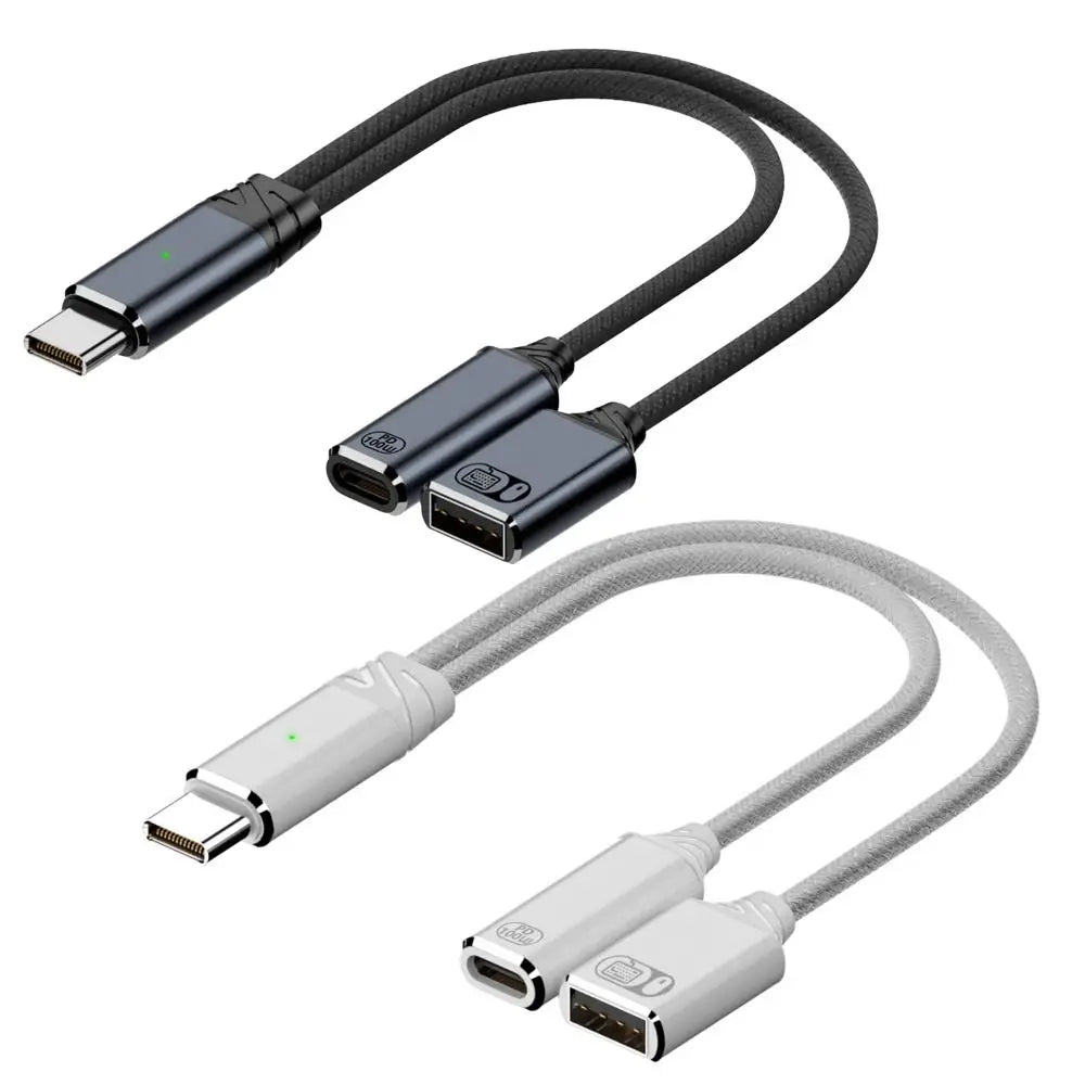 2-in-1 USB-C Splitter PD 100W Charging & Audio Adapter OTG USB-C Splitter Adapter HIP