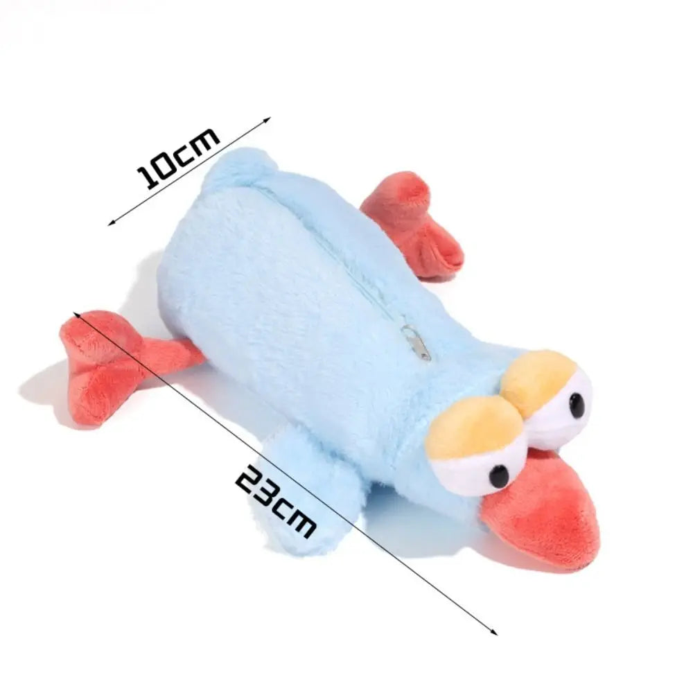 Redbreast Plush Pencil Case – Large Capacity Cartoon Pen Bag Plush Pencil Case HIP