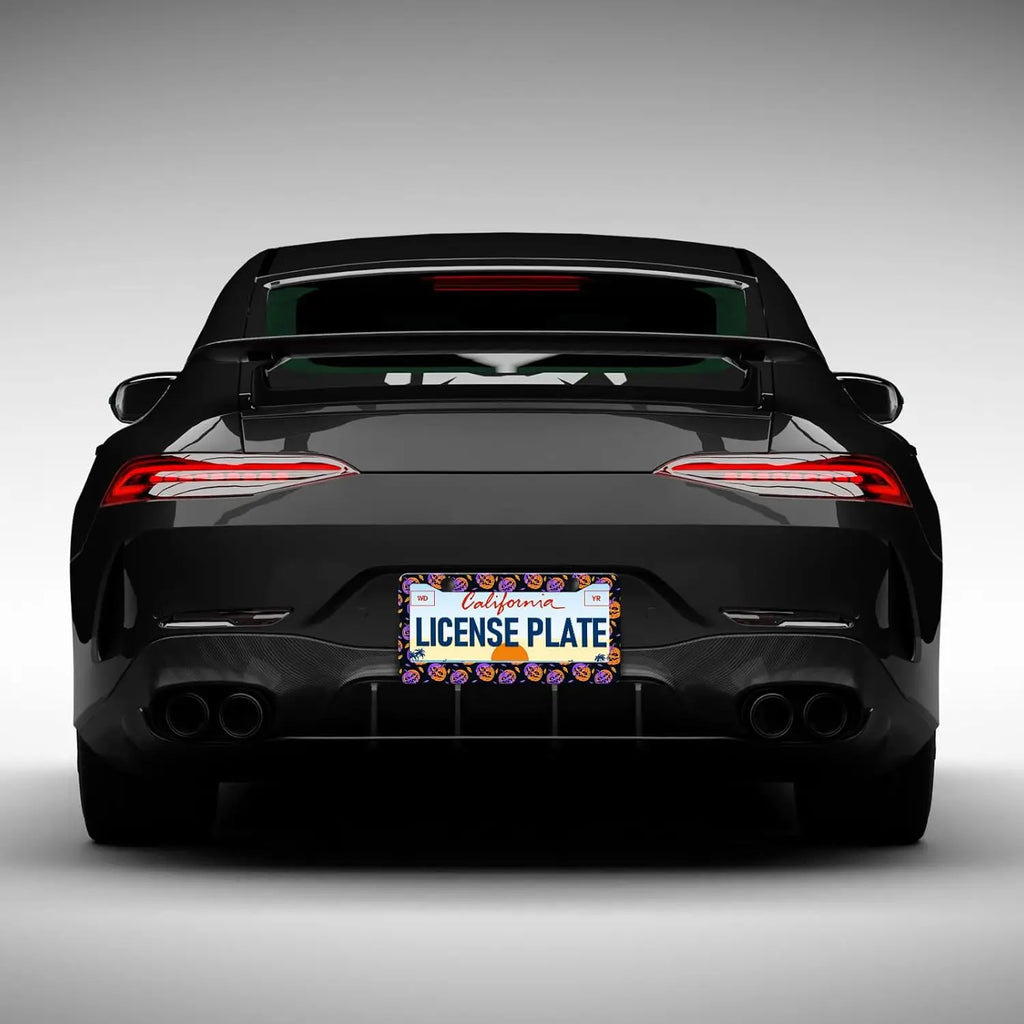 2-Pack Halloween Pumpkin License Plate Frames – Aluminum License Plate Frame HIP