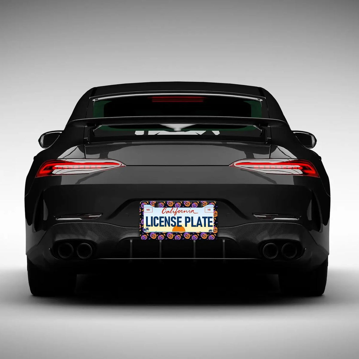2-Pack Halloween Pumpkin License Plate Frames – Aluminum License Plate Frame HIP