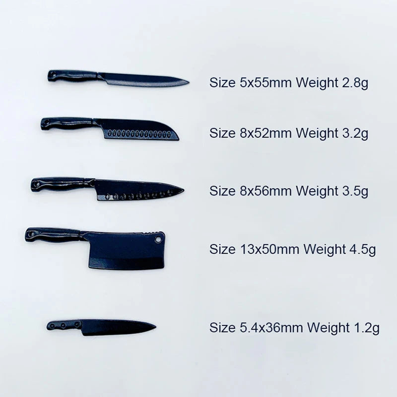 1:12 Dollhouse Mini Knife Set – Kitchen Utensil Accessories Dollhouse Accessories HIP