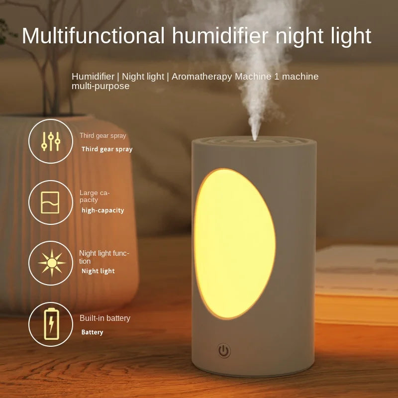 Tree Hole Humidifier – USB Night Light & Aromatherapy 600ml Mini Humidifier HIP