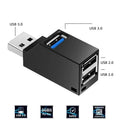 OLPAY USB 3.0 Hub – 3-Port Multi-Port Charging Adapter USB Hub Adapter HIP black