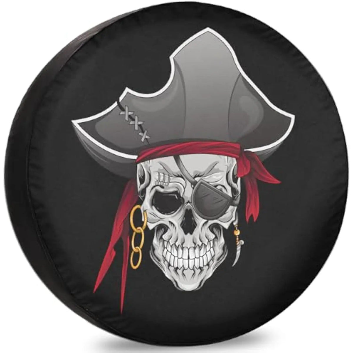 Pirate Skull Spare Tire Cover – Polyester RV SUV Trailer Spare Tire Cover HIP Acquiesce 15 in